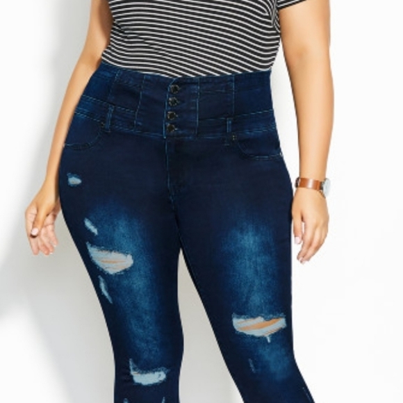 City Chic Jeans Asha Dark Denim 